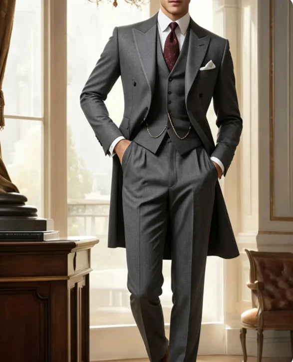 Men's Three-Piece Single-Breasted Suit