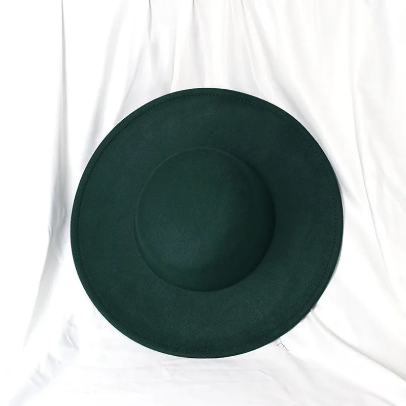Flat top French fedora classic men's and women's jazz hat Panama hat church hat chapeau femme hats for woman LADYLYS