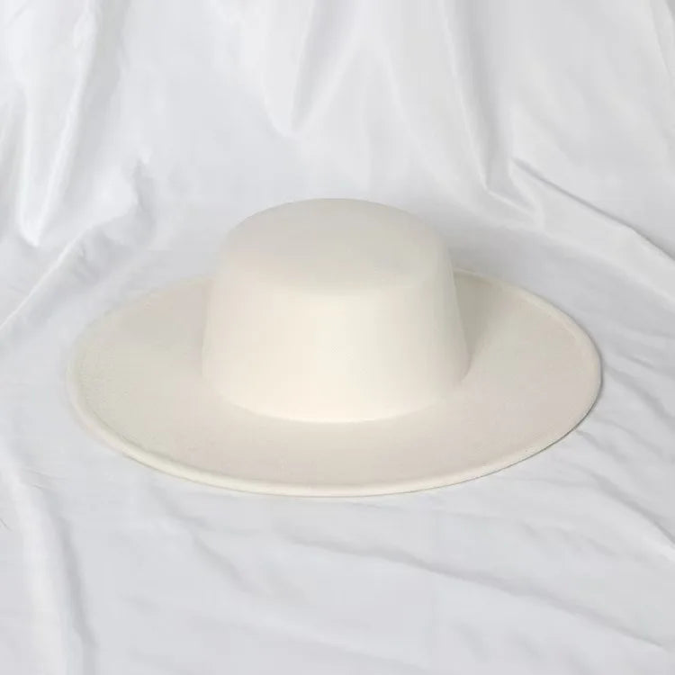 Flat top French fedora classic men's and women's jazz hat Panama hat church hat chapeau femme hats for woman LADYLYS