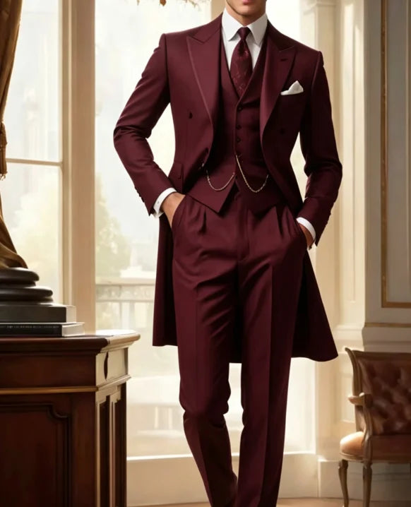 Men's Three-Piece Single-Breasted Suit