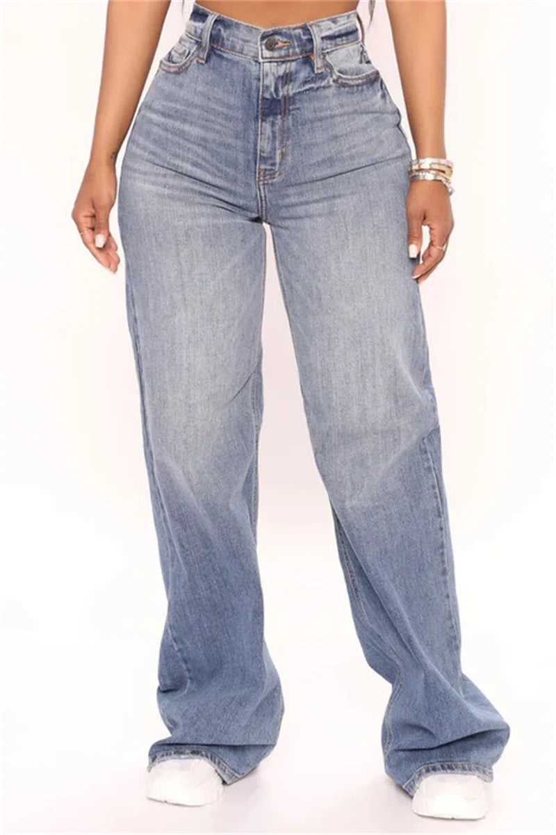 Baggy Jeans Fashion Loose Denim Wide Leg Pants LADYLYS