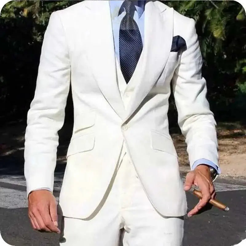 Classy Wedding Tuxedos Suits Slim Fit Bridegroom For Men 3 Pieces LADYLYS