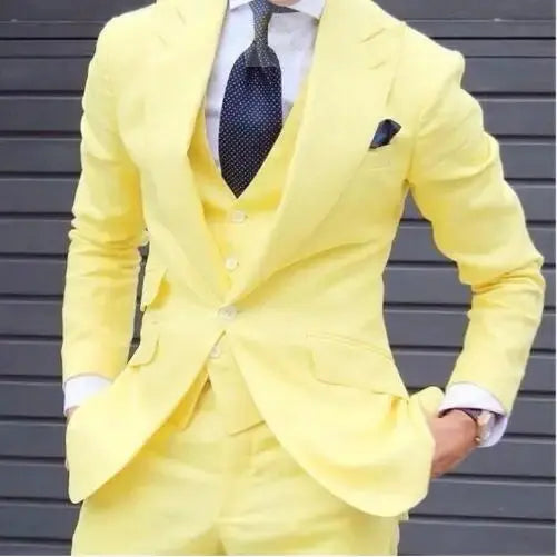Classy Wedding Tuxedos Suits Slim Fit Bridegroom For Men 3 Pieces LADYLYS
