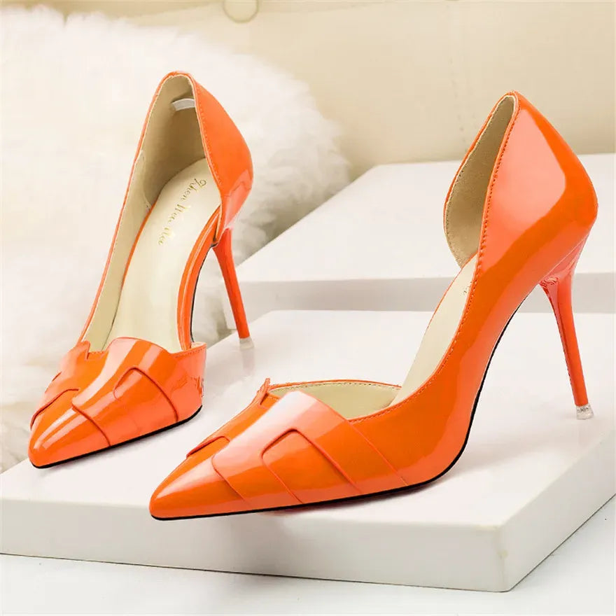 Women's Patent-Finish Pointed-Toe Stiletto Pumps