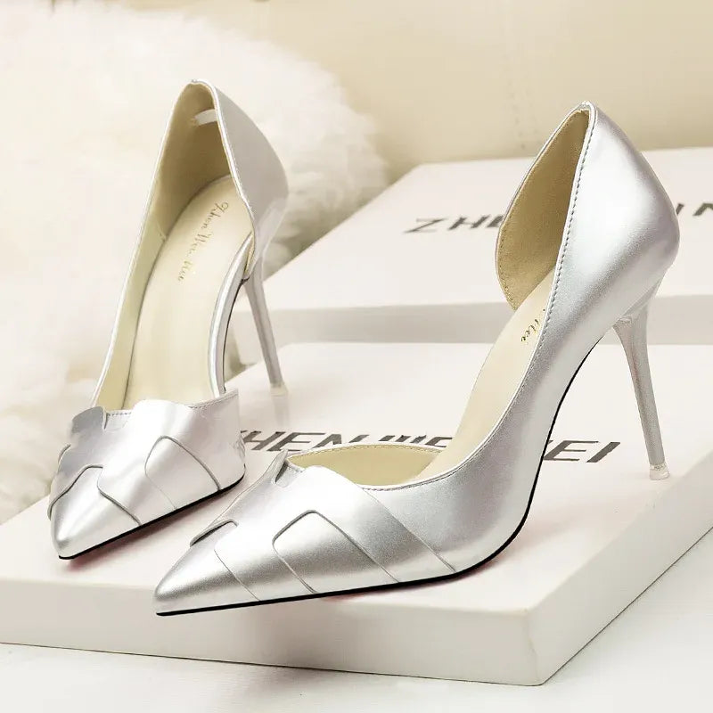 Women's Patent-Finish Pointed-Toe Stiletto Pumps