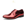 Patent Leather Shoes Gold Blue Red White Oxfords Shoes Big Size 37-48 LADYLYS