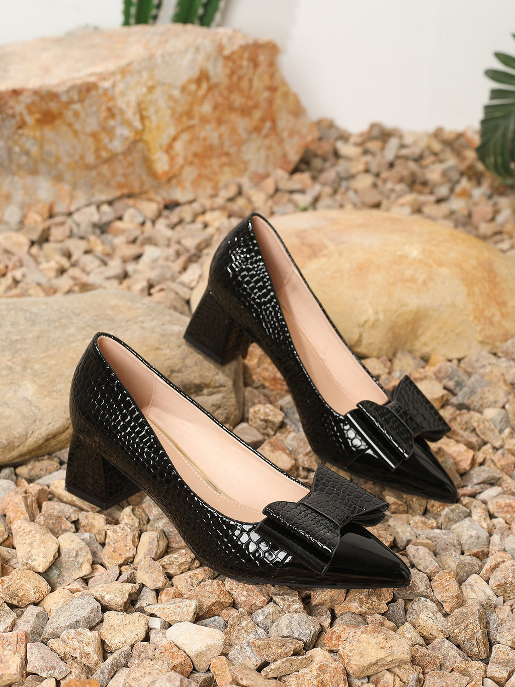 Cross-Border Export Slip-On Thick High Heels Comfortable Large Size Shoes LADYLYS
