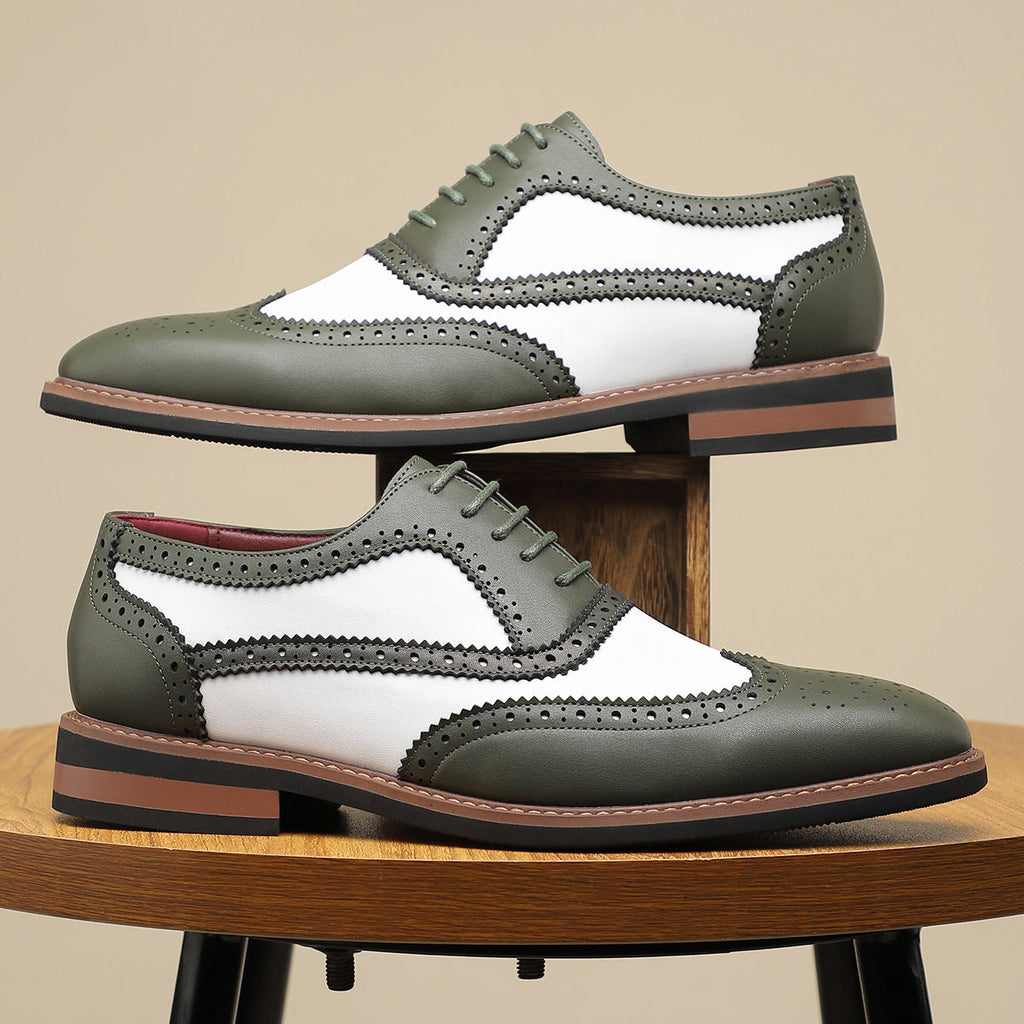 Cross-Border Men's British Trendy Fashion Retro Carved Leather Shoes LADYLYS