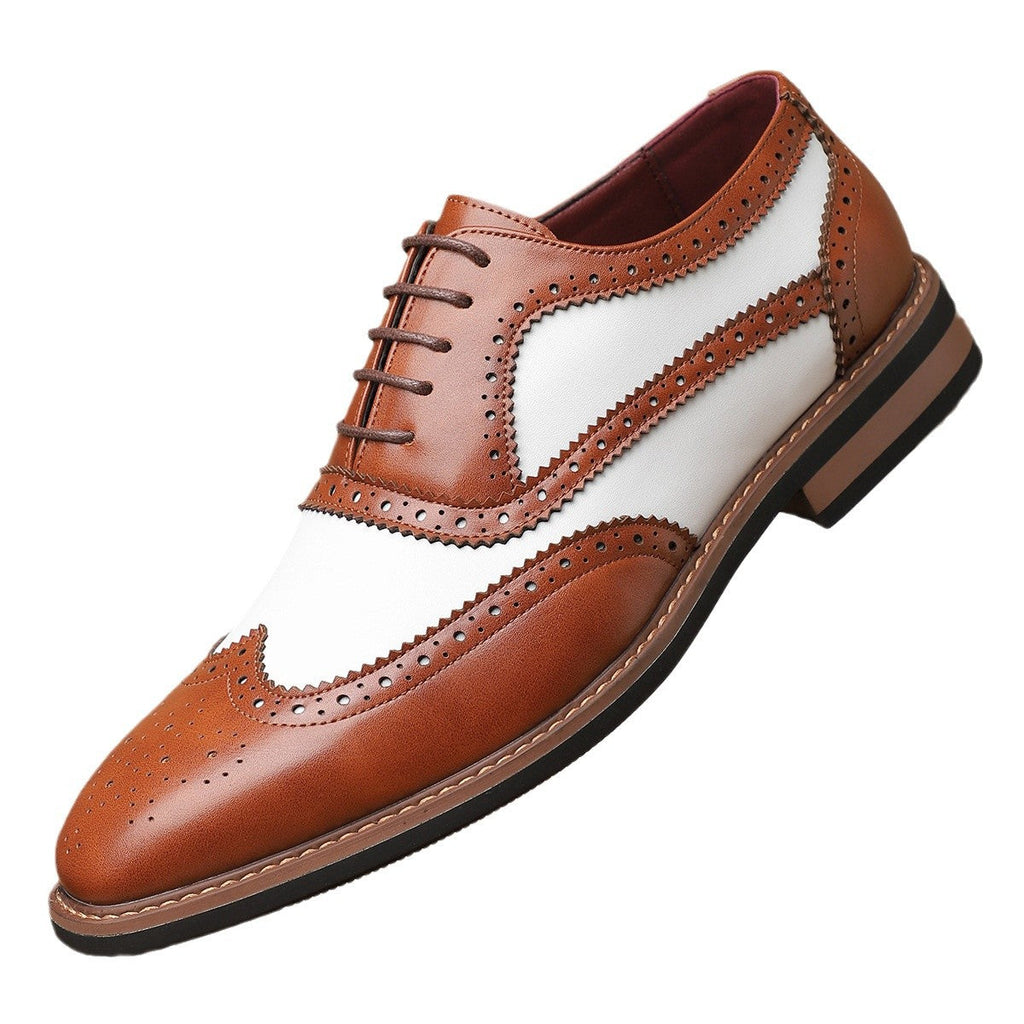 Cross-Border Men's British Trendy Fashion Retro Carved Leather Shoes LADYLYS