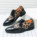 Foreign Trade Men's Leopard Print Leather Brock Men's Shoes British Style LADYLYS