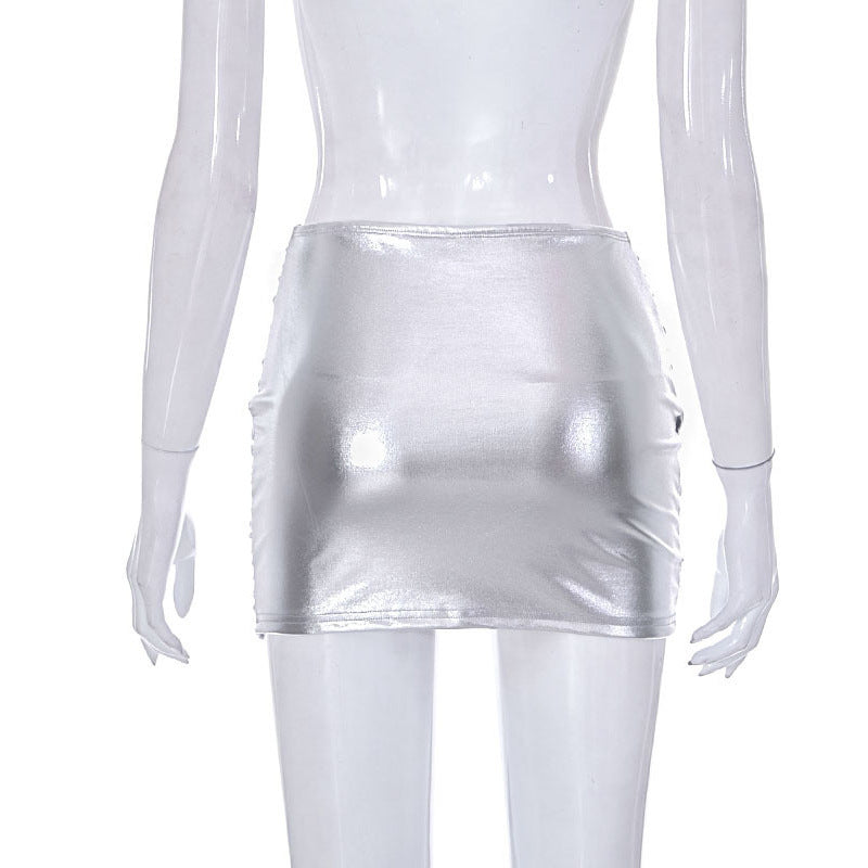 Cross-border skirt bright face patent leather LADYLYS
