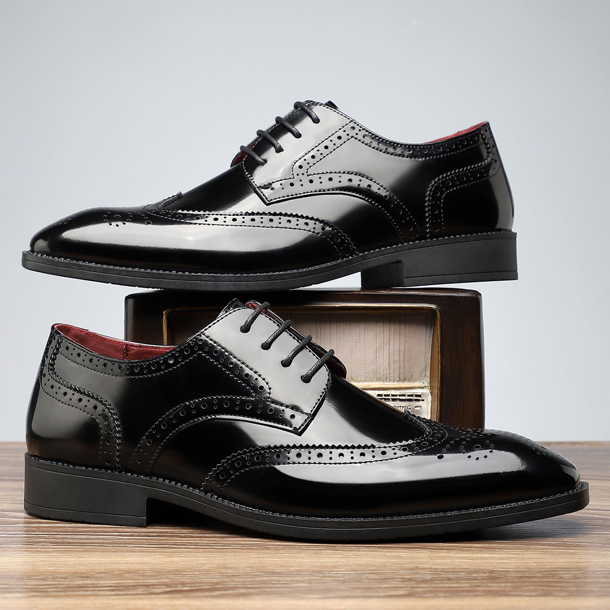 Men's Leather Derby Shoes – Business Formal, Lace-Up, Casual Dress