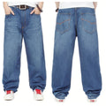 Men's Plus Size Wide-Leg Hip-Hop Jeans – Loose Straight Denim Trousers