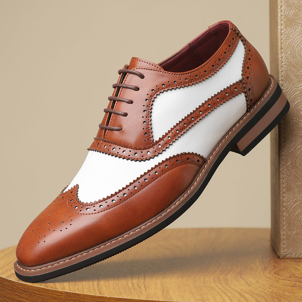 Cross-Border Men's British Trendy Fashion Retro Carved Leather Shoes LADYLYS