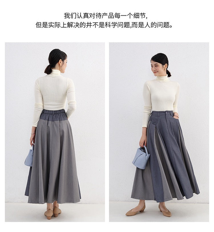 High Waist Artistic Thickened Large Swing Skirt Women's Elegant LADYLYS