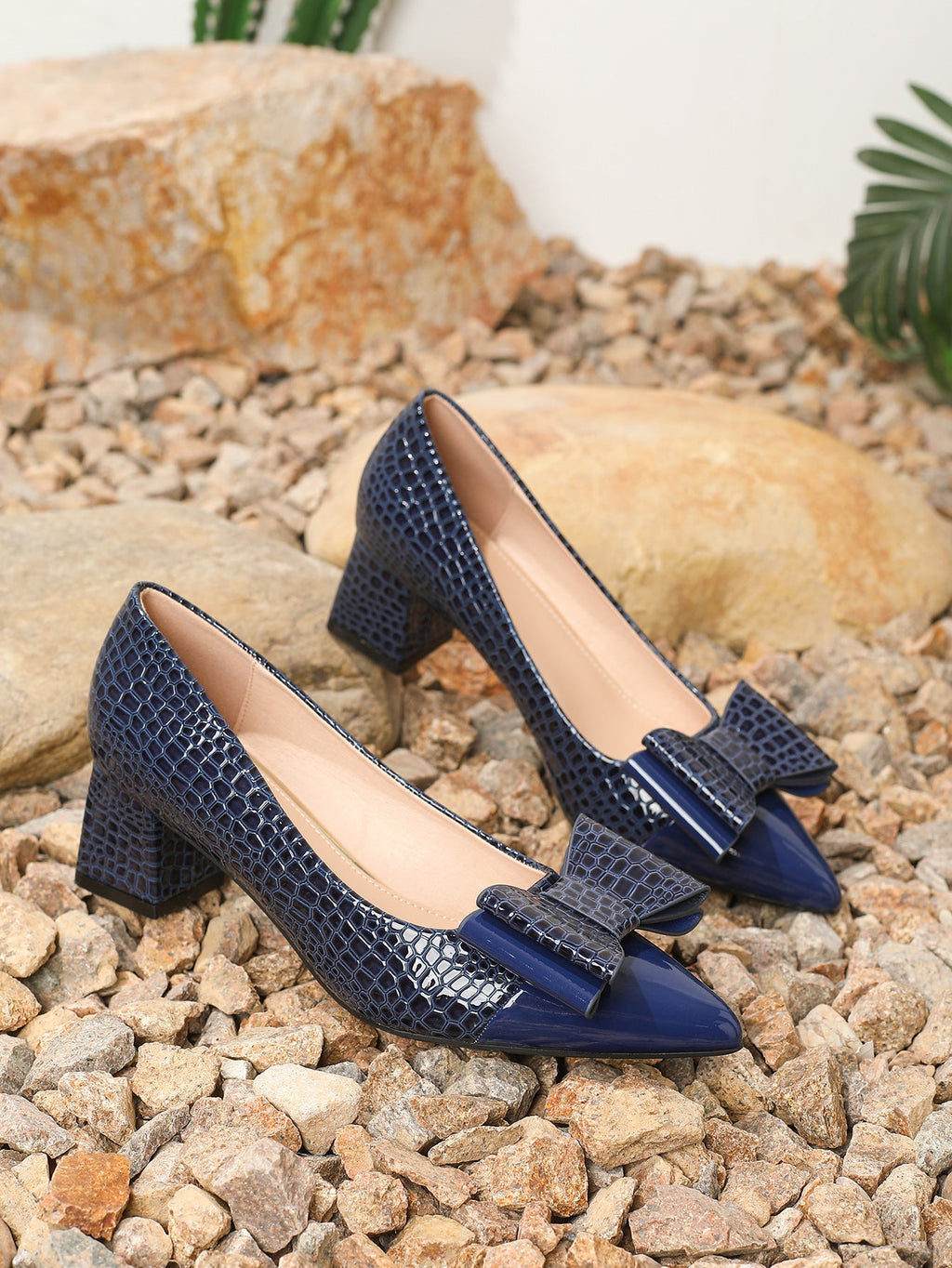 Cross-Border Export Slip-On Thick High Heels Comfortable Large Size Shoes LADYLYS