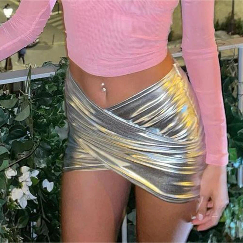 Cross-border skirt bright face patent leather LADYLYS