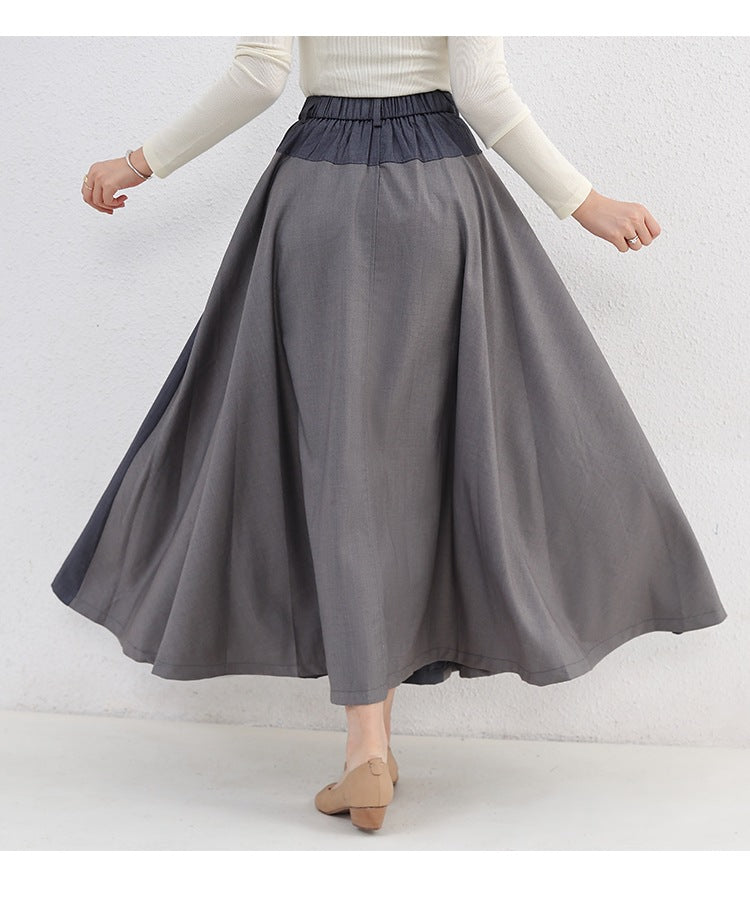 High Waist Artistic Thickened Large Swing Skirt Women's Elegant LADYLYS