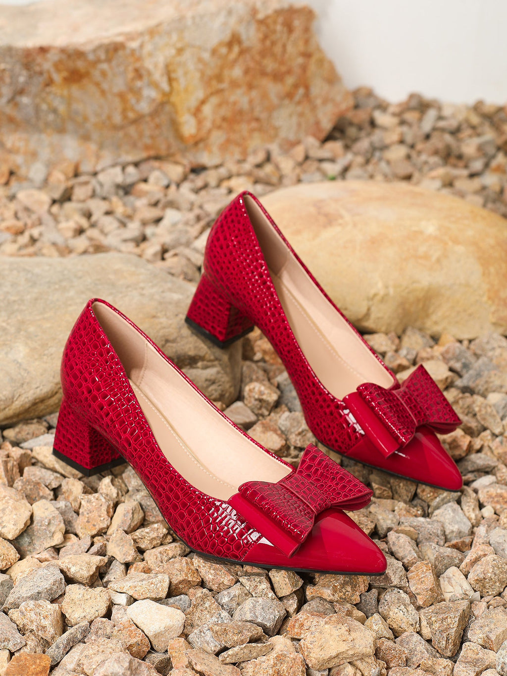 Cross-Border Export Slip-On Thick High Heels Comfortable Large Size Shoes LADYLYS