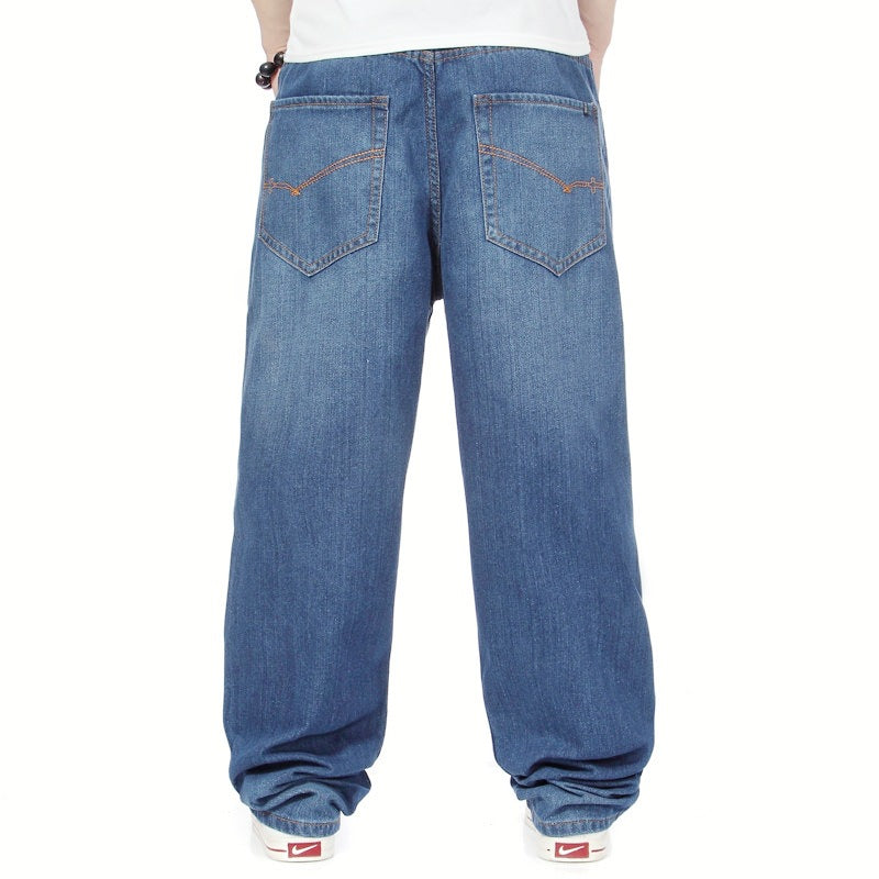 Men's Plus Size Wide-Leg Hip-Hop Jeans – Loose Straight Denim Trousers