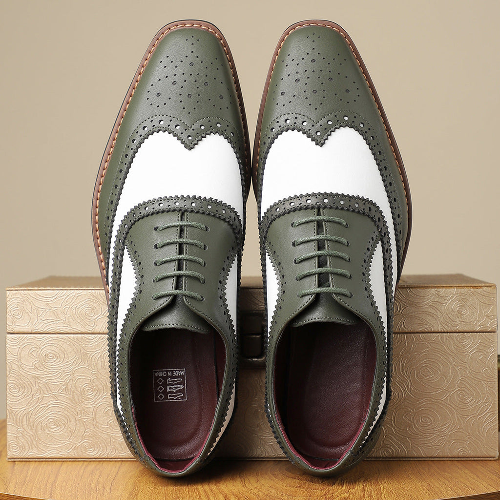 Cross-Border Men's British Trendy Fashion Retro Carved Leather Shoes LADYLYS