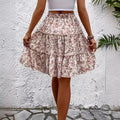Floral Fashion Women's Wide-Leg Shorts with Drape, Versatile Casual Skirt LADYLYS