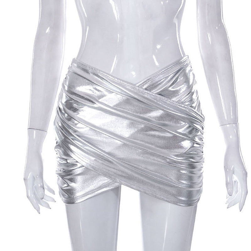 Cross-border skirt bright face patent leather LADYLYS