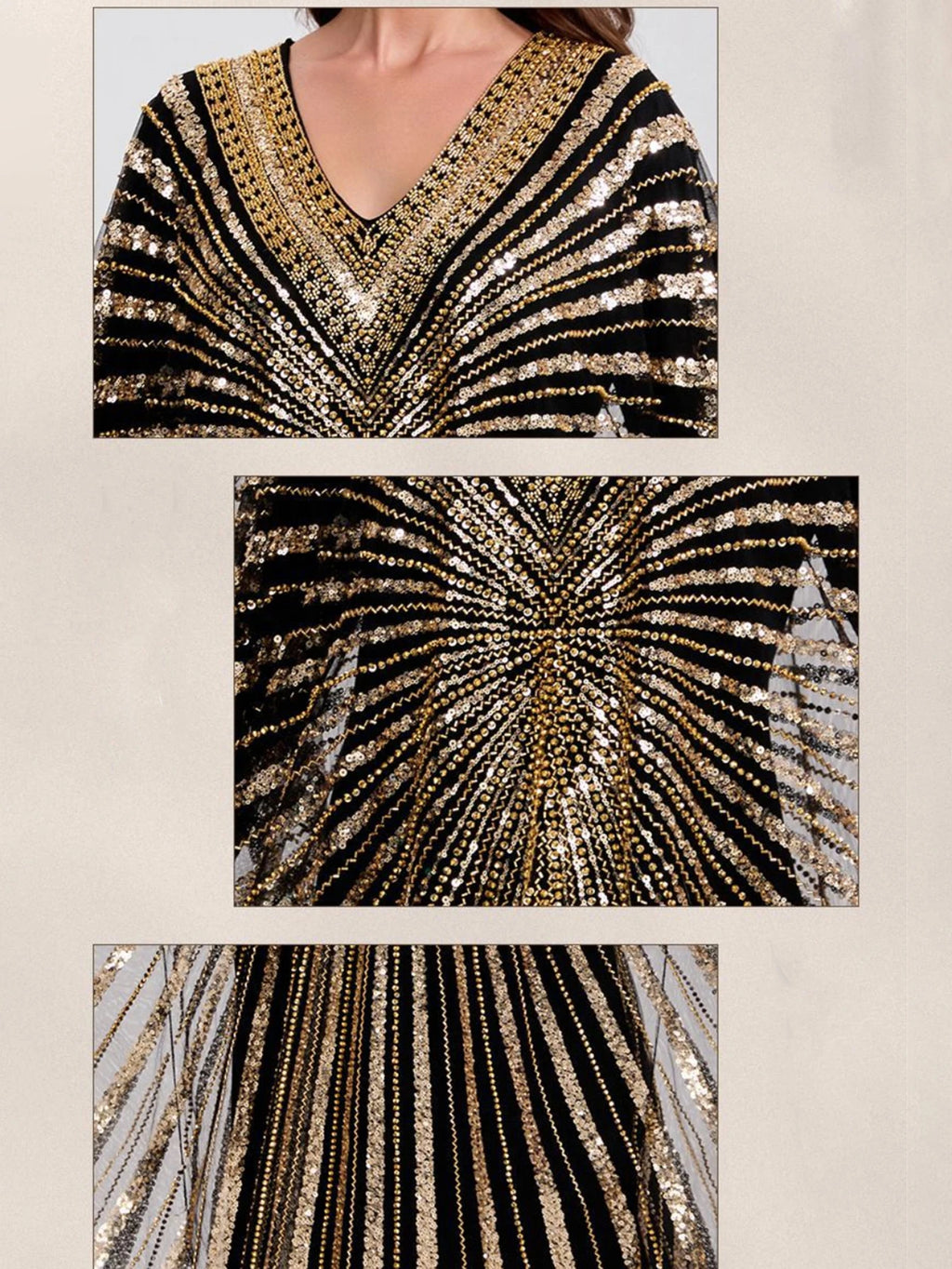 Women's Beaded Kaftan Gown – Embellished Floor-Length Batwing Dress | Ethnic Luxury Evening Robe