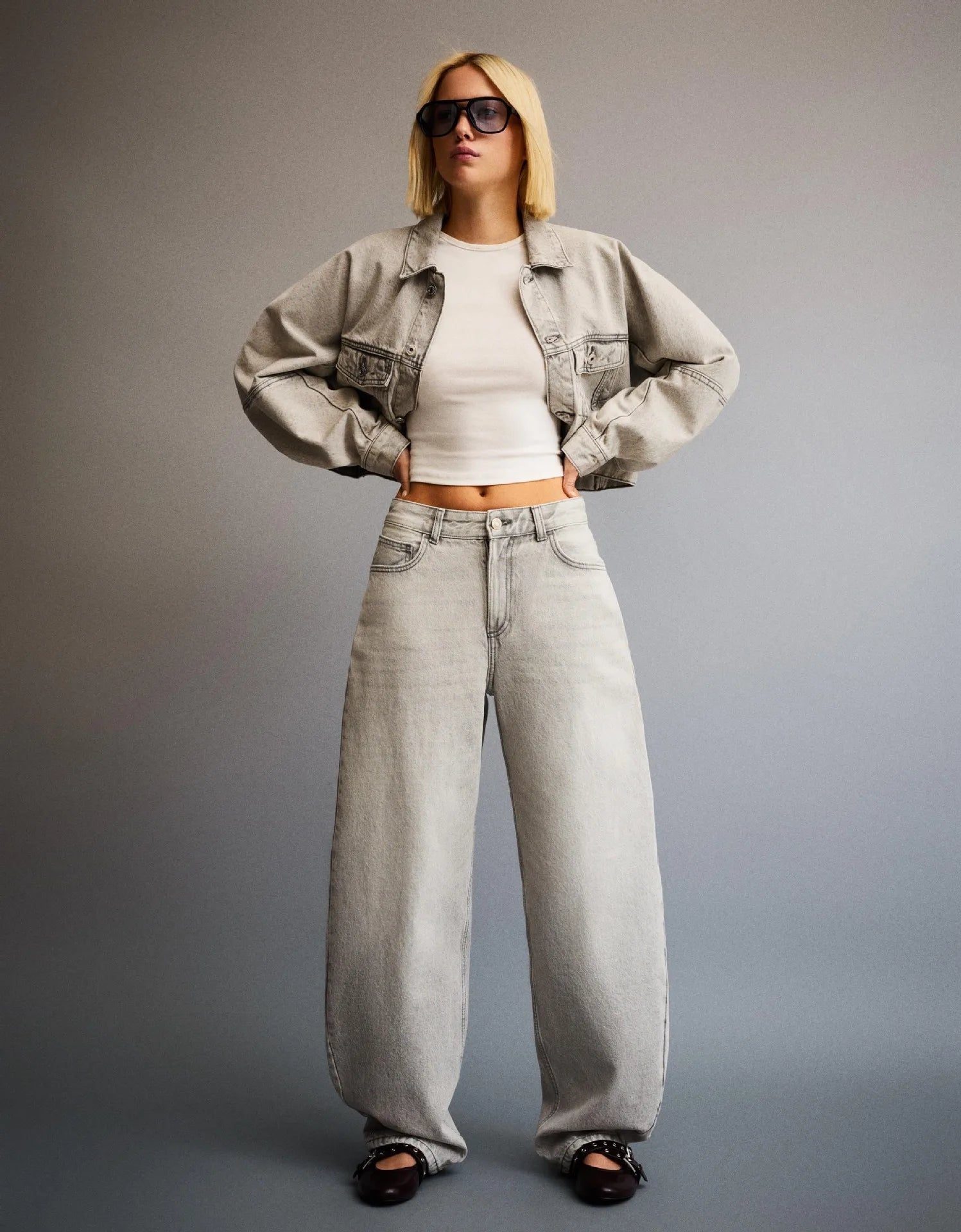 High Waist Wide Leg Denim Jeans Loose Retro Washed Knife Edge Denim Pants Artistic Vintage LADYLYS