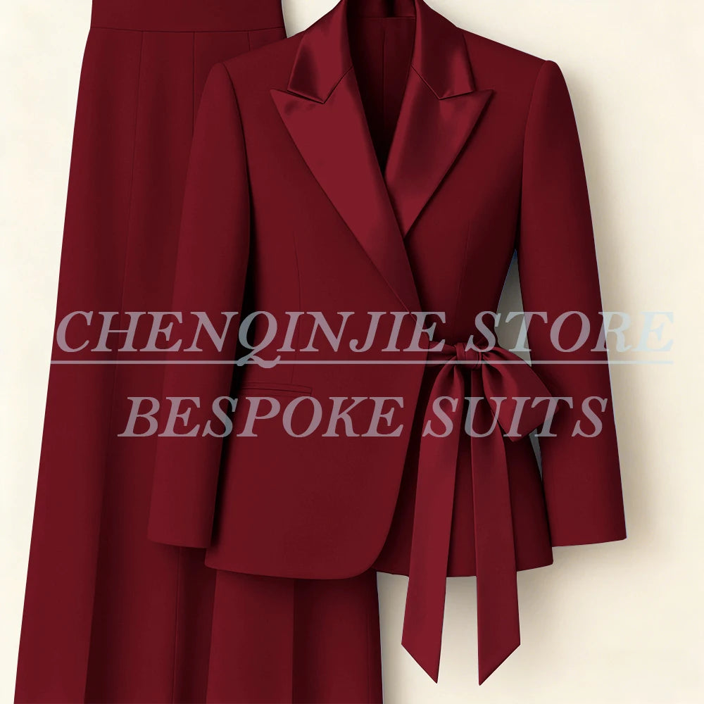 Women's Two-Piece Blazer & Wide-Leg Trouser Suit