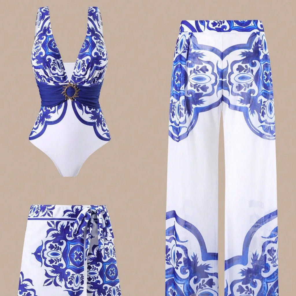 Sexy Three-Piece One-Piece Swimsuit Set Trendy Fashionable Bikini LADYLYS
