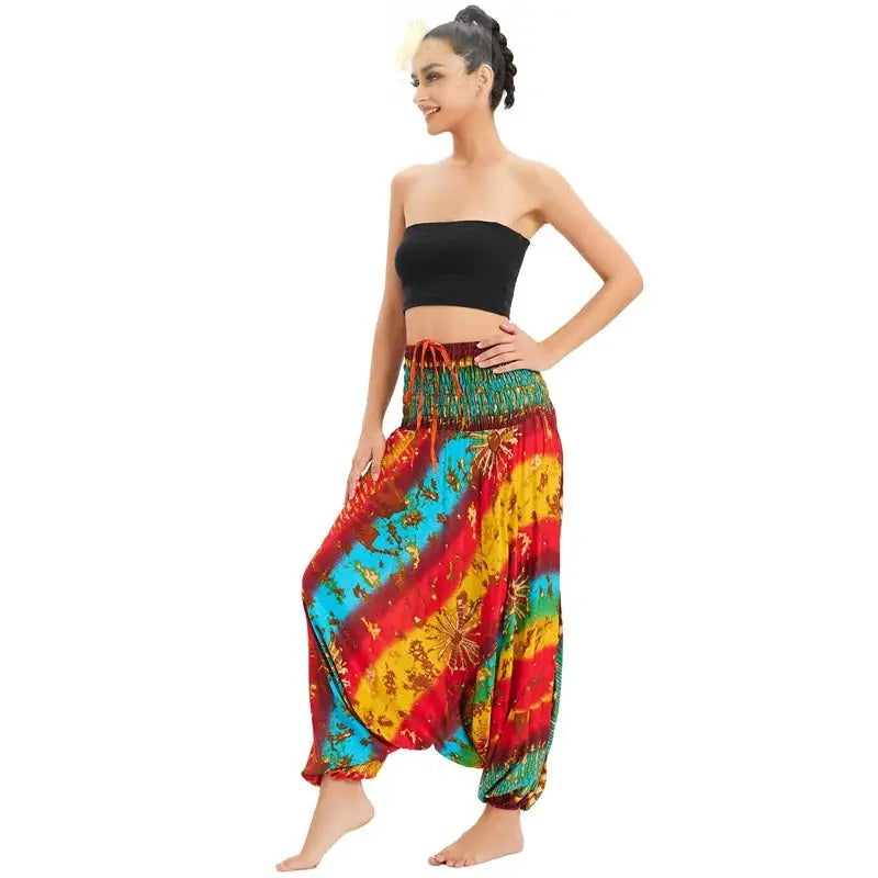 Bohemian Women Pantalones Rayon Harem Baggy Boho Yoga Beach Wear LADYLYS