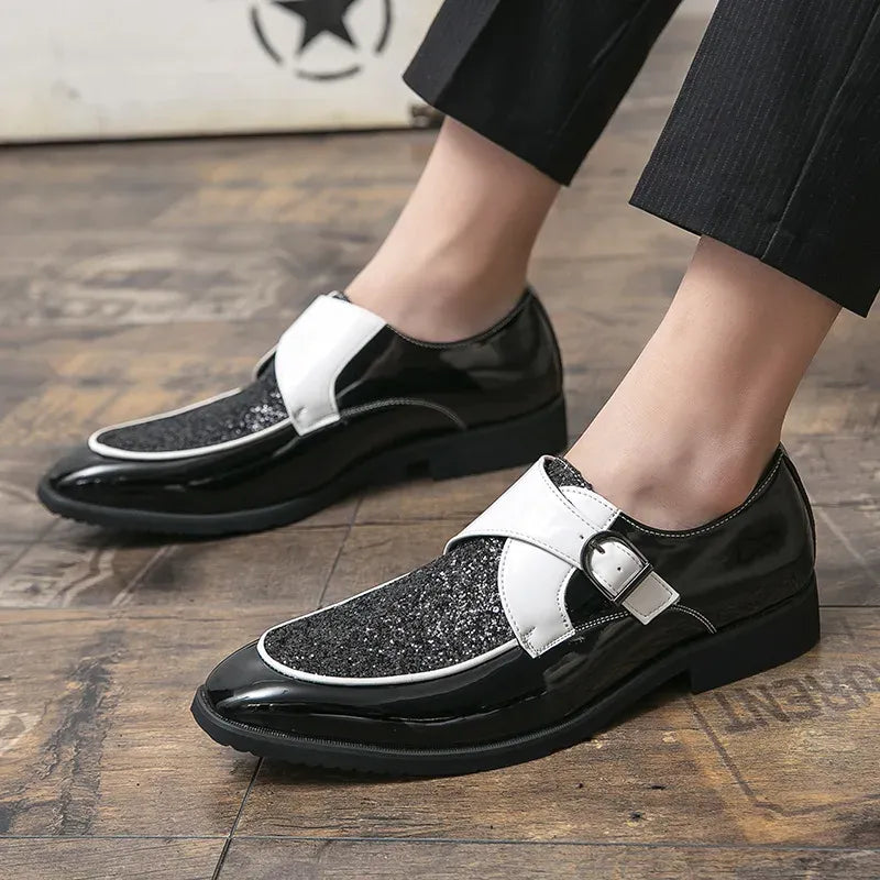 Men's Square-Toe Slip-On Dress Shoes