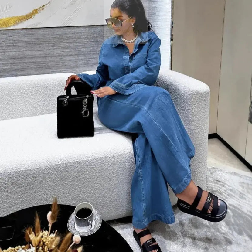 Denim Pant Set Women Two Piece Sets Y2k Streetwear LADYLYS