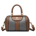 Compact PU Patchwork Crossbody Satchel Bag