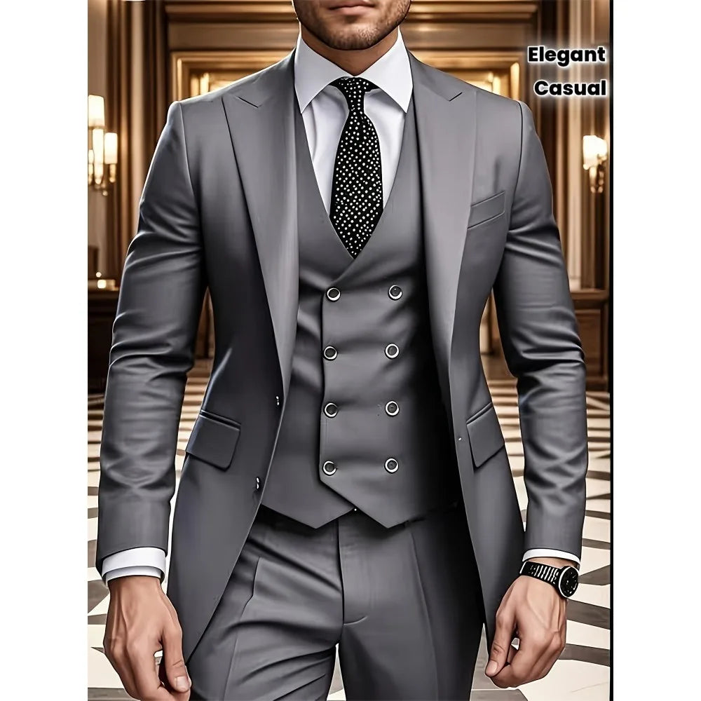 Men's Three-Piece Formal Business Suit