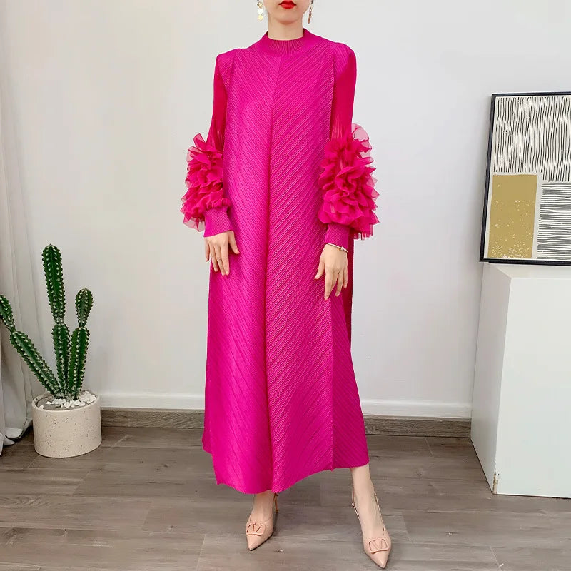 Elegant Evening Party Dresses Classic Long Sleeve Plate Flower LADYLYS