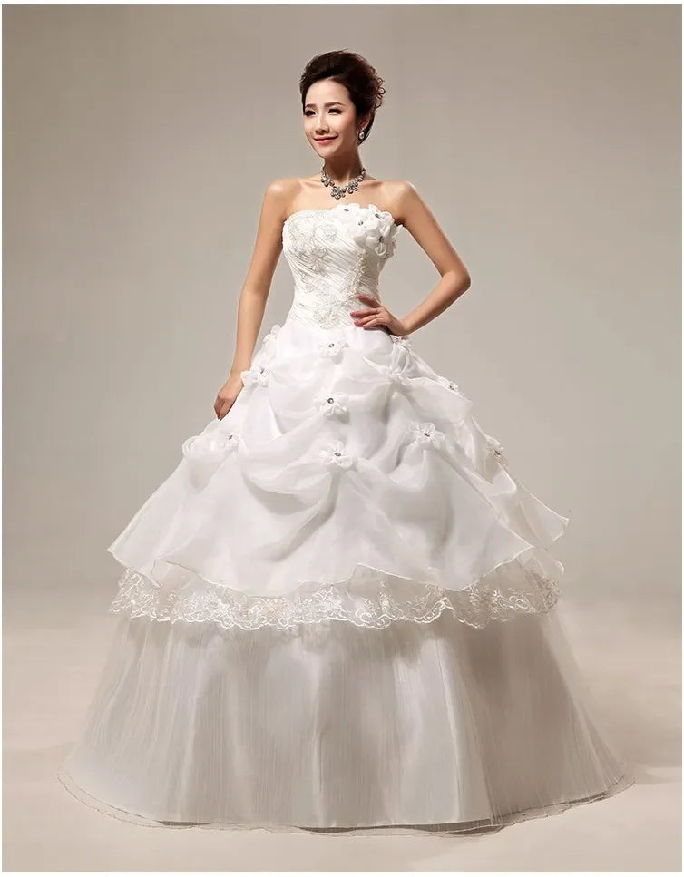 Ball Gown Sweet Pink Vestidos De 15 Flowers Cheap Quinceanera Dresses LADYLYS