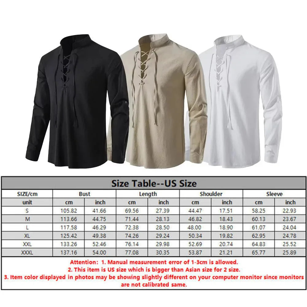 2pcs Set Men's Cotton Linen Shirt and Pants Suits LADYLYS