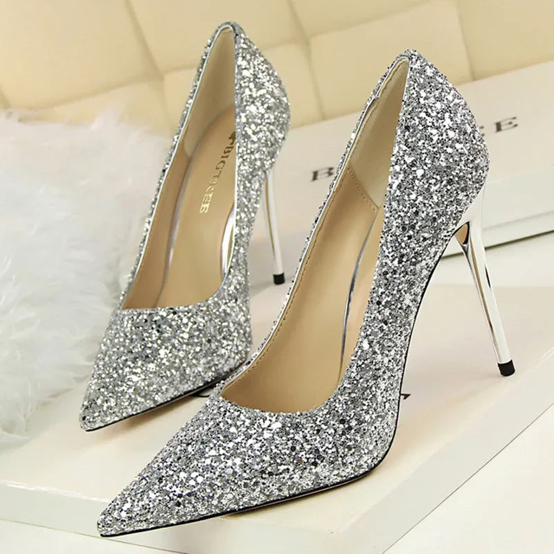 Women's Sparkling Pointed-Toe Pumps – 7 cm & 9.5 cm Heels