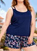 Spring Summer Loungewear Set Fresh Floral Print Camisole & Shorts 2-Piece LADYLYS