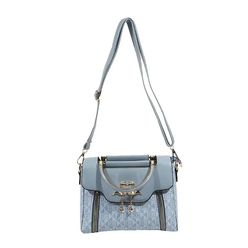 Ladies' handbag trend embossed plain style versatile LADYLYS
