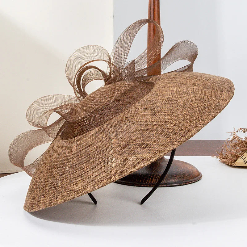 French Wide-Brim - Vintage Bow Women's Tea Party Elegant, Light Luxury Niche Hat LADYLYS