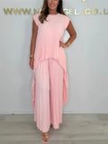 Summer Solid Casual Holiday Two Piece Sets Elegant LADYLYS