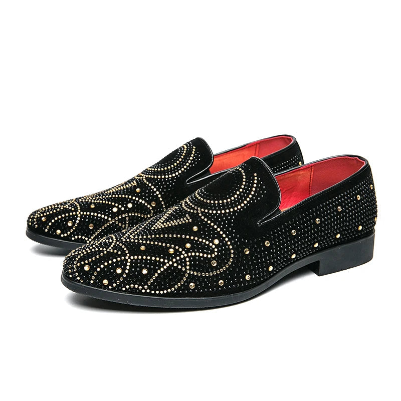 Loafers Shoes Men Pointed Suede Comfortable Casual Trendy Gentleman Leather LADYLYS