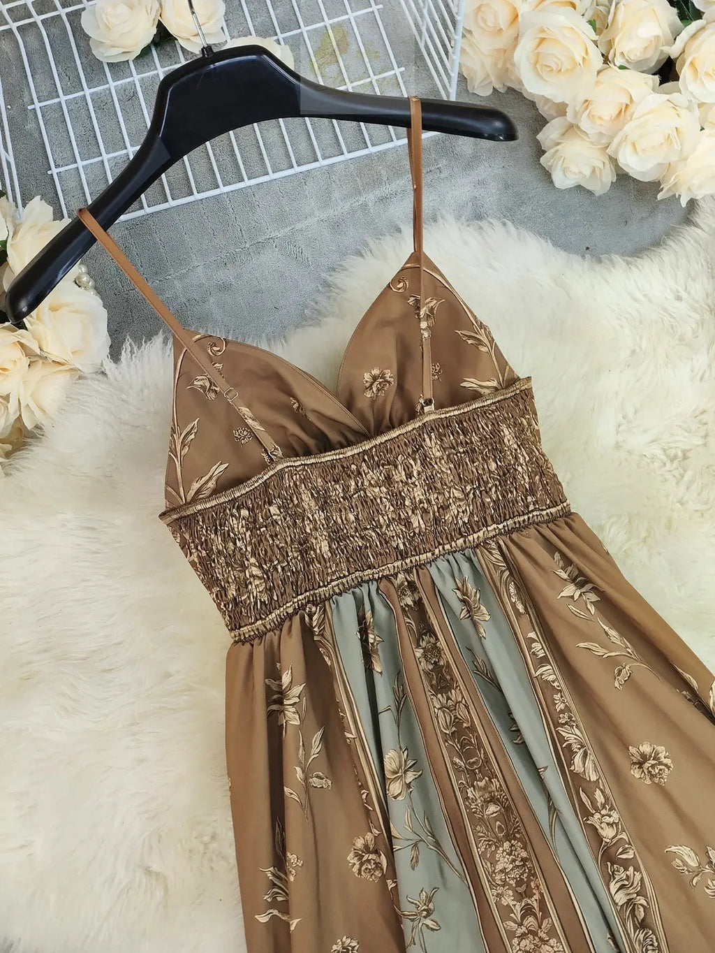 Sexy Spaghetti Strap Long  Summer Fashion Floral Print Maxi Dresses Elegant LADYLYS