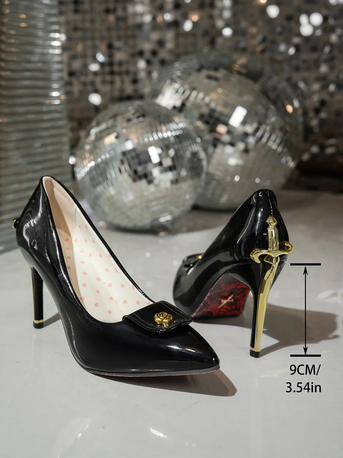 Women's Pointed-Toe PU Stiletto Pumps – 9 cm Heels