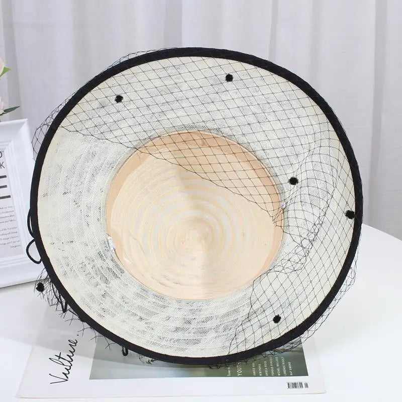 Fahsion Sun Big Brim Vintage Lace Flower Pot French Hat LADYLYS