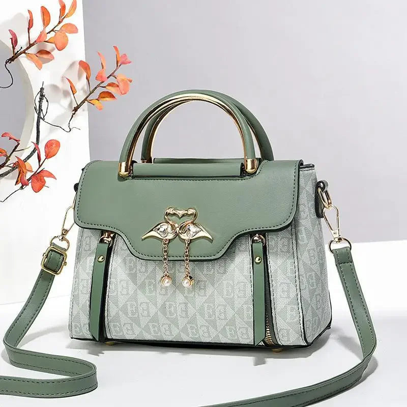 Ladies' handbag trend embossed plain style versatile LADYLYS