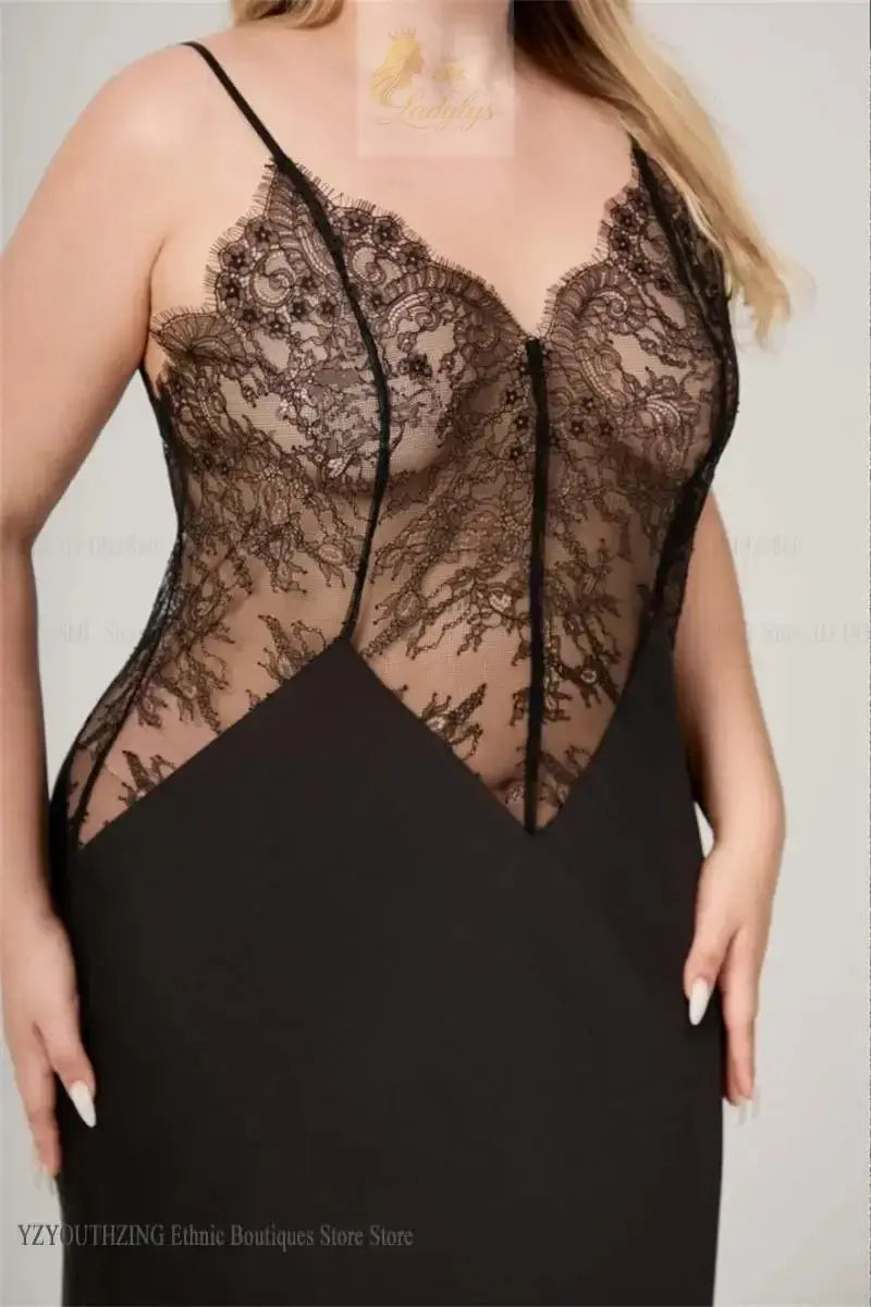Oversize 3XL 4XL 5XL Female Long Nightgown Sleepwear Sexy LADYLYS
